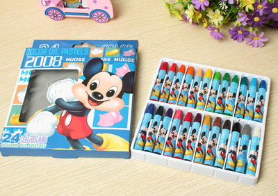 迪士尼文具套裝 12色六角油畫(huà)棒 安全無(wú)毒的繪畫(huà)美術(shù)用品